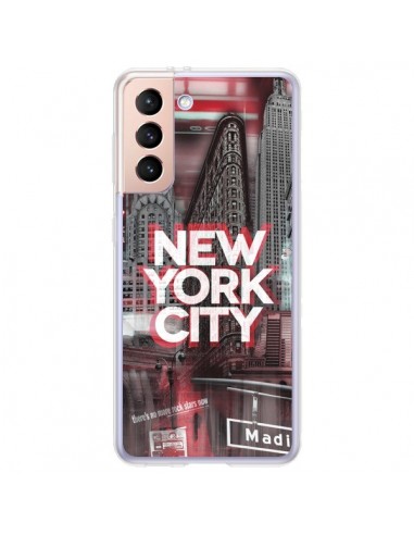 Coque Samsung Galaxy S21 Plus 5G New York City Rouge - Javier Martinez