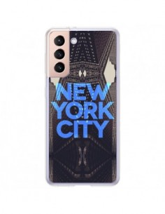 Coque Samsung Galaxy S21 Plus 5G New York City Bleu -...