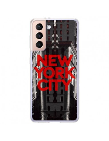 Coque Samsung Galaxy S21 Plus 5G New York City Rouge - Javier Martinez