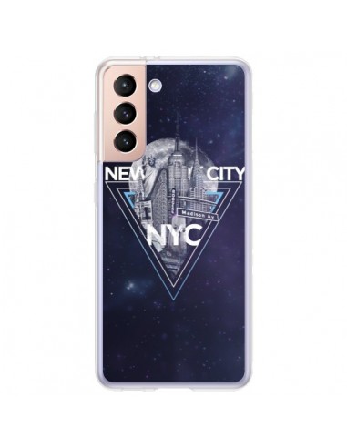 Coque Samsung Galaxy S21 Plus 5G New York City Triangle Bleu - Javier Martinez