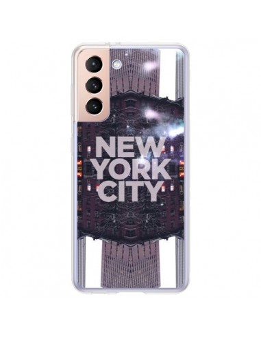 Coque Samsung Galaxy S21 Plus 5G New York City Violet - Javier Martinez