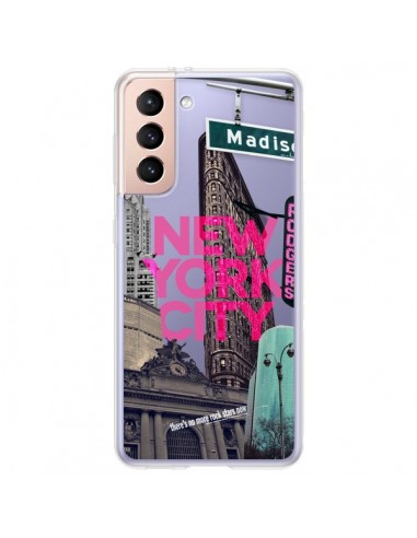 Coque Samsung Galaxy S21 Plus 5G New Yorck City NYC Transparente - Javier Martinez
