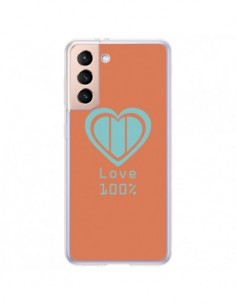 Coque Samsung Galaxy S21 Plus 5G Love 100% Coeur Amour -...