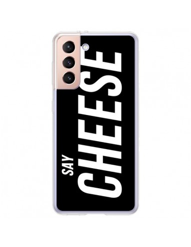 Coque Samsung Galaxy S21 Plus 5G Say Cheese Smile Noir - Jonathan Perez