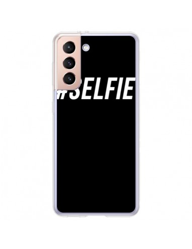 Coque Samsung Galaxy S21 Plus 5G Hashtag Selfie Blanc Vertical - Jonathan Perez