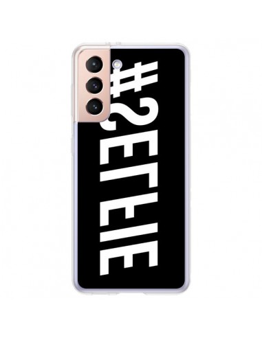 Coque Samsung Galaxy S21 Plus 5G Hashtag Selfie Blanc Inversé Horizontal - Jonathan Perez