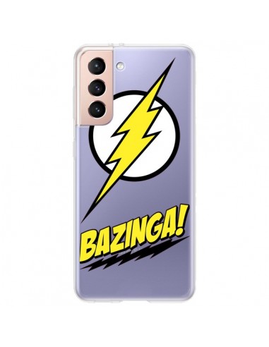 Coque Samsung Galaxy S21 Plus 5G Bazinga Sheldon The Big Bang Thoery Transparente - Jonathan Perez