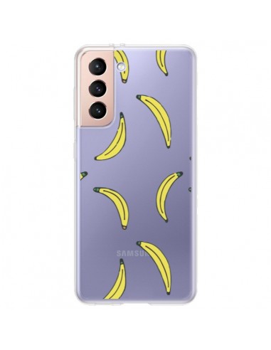 Coque Samsung Galaxy S21 Plus 5G Bananes Bananas Fruit Transparente - Dricia Do