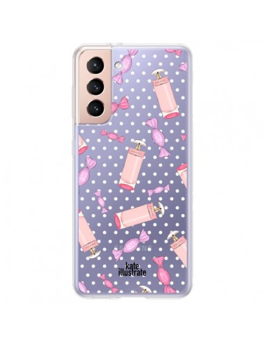 Coque Samsung Galaxy S21 Plus 5G Candy Bonbons Transparente - kateillustrate