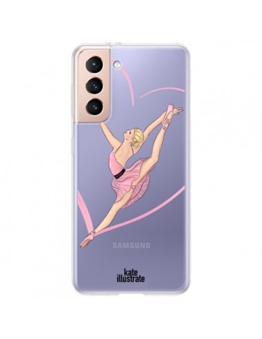 Coque Samsung Galaxy S21 Plus 5G Ballerina Jump In The Air Ballerine Danseuse Transparente - kateillustrate