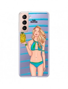 Coque Samsung Galaxy S21 Plus 5G Malibu Ananas Plage Ete...