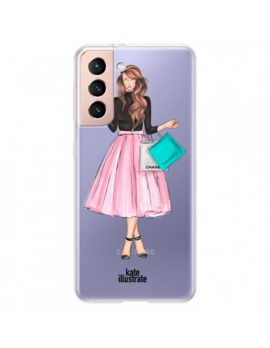 Coque Samsung Galaxy S21 Plus 5G Shopping Time Transparente - kateillustrate