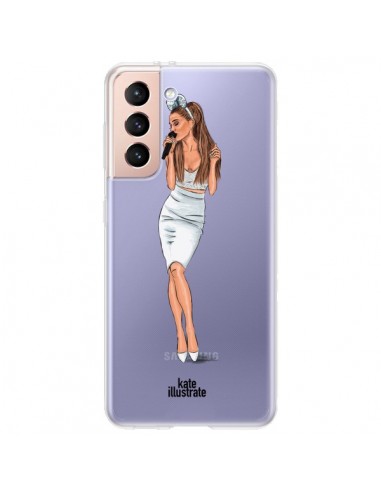 Coque Samsung Galaxy S21 Plus 5G Ice Queen Ariana Grande Chanteuse Singer Transparente - kateillustrate
