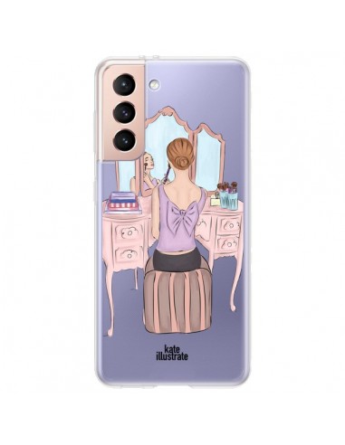 Coque Samsung Galaxy S21 Plus 5G Vanity Coiffeuse Make Up Transparente - kateillustrate