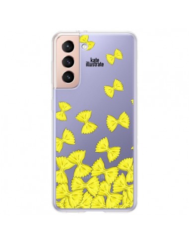 Coque Samsung Galaxy S21 Plus 5G Italian Pasta Pates Italiennes Transparente - kateillustrate