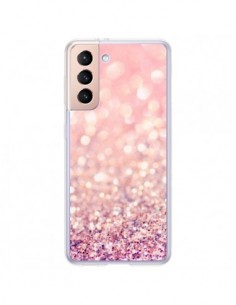 Coque Samsung Galaxy S21 Plus 5G Paillettes Blush - Lisa...