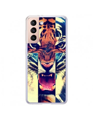 Coque Samsung Galaxy S21 Plus 5G Tigre Swag Croix Roar Tiger - Laetitia