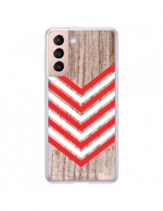 Coque Samsung Galaxy S21 Plus 5G Tribal Aztèque Bois Wood...