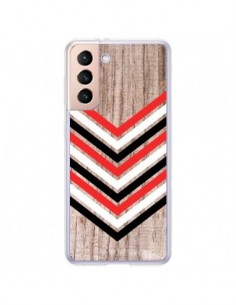Coque Samsung Galaxy S21 Plus 5G Tribal Aztèque Bois Wood...