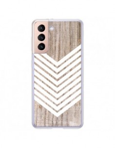 Coque Samsung Galaxy S21 Plus 5G Tribal Aztèque Bois Wood...