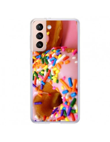Coque Samsung Galaxy S21 Plus 5G Donuts Rose Candy Bonbon - Laetitia