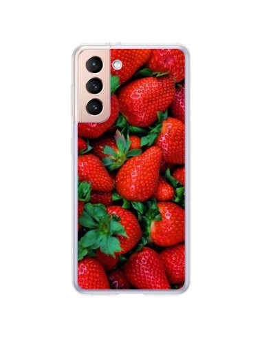 Coque Samsung Galaxy S21 Plus 5G Fraise Strawberry Fruit - Laetitia