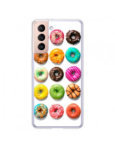 Coque Samsung Galaxy S21 Plus 5G Donuts Multicolore Chocolat Vanille - Laetitia
