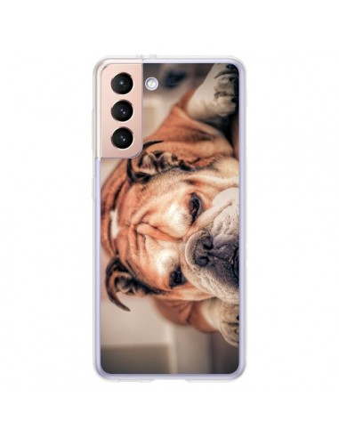 Coque Samsung Galaxy S21 Plus 5G Chien Bulldog Dog - Laetitia