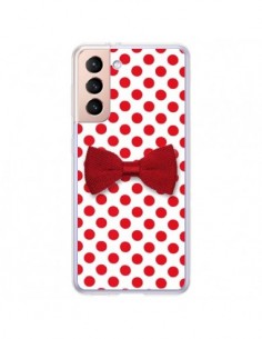 Coque Samsung Galaxy S21 Plus 5G Noeud Papillon Rouge...