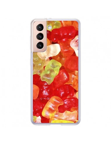 Coque Samsung Galaxy S21 Plus 5G Bonbon Ourson Multicolore Candy - Laetitia