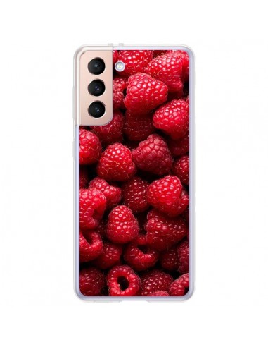 Coque Samsung Galaxy S21 Plus 5G Framboise Raspberry Fruit - Laetitia