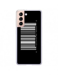 Coque Samsung Galaxy S21 Plus 5G Code Barres Blanc -...