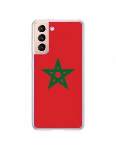 Coque Samsung Galaxy S21 Plus 5G Drapeau Maroc Marocain -...