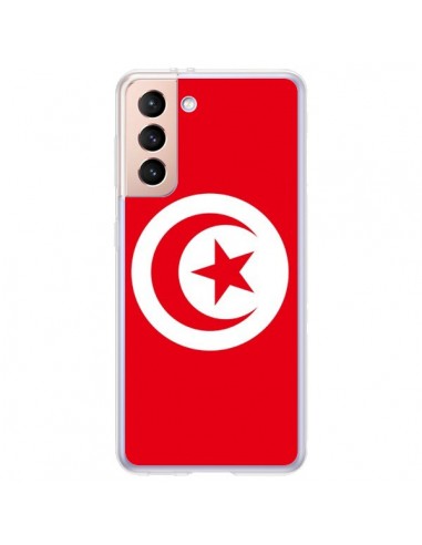 Coque Samsung Galaxy S21 Plus 5G Drapeau Tunisie Tunisien - Laetitia