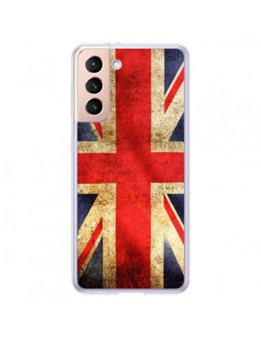 Coque Samsung Galaxy S21 Plus 5G Drapeau Angleterre Anglais UK - Laetitia