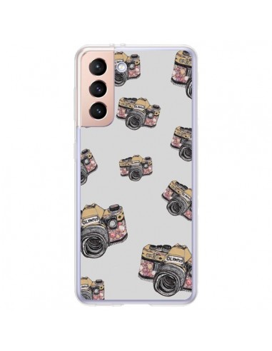 Coque Samsung Galaxy S21 Plus 5G Appareil photo vintage Rose - Laetitia