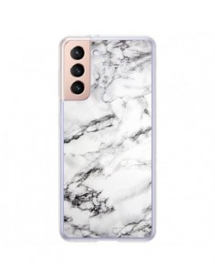 Coque Samsung Galaxy S21 Plus 5G Marbre Marble Blanc...
