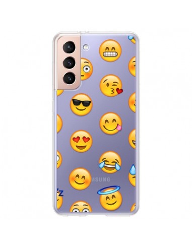 Coque Samsung Galaxy S21 Plus 5G Smiley Emoticone Emoji Transparente - Laetitia