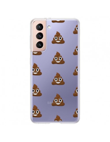 Coque Samsung Galaxy S21 Plus 5G Shit Poop Emoticone Emoji Transparente - Laetitia