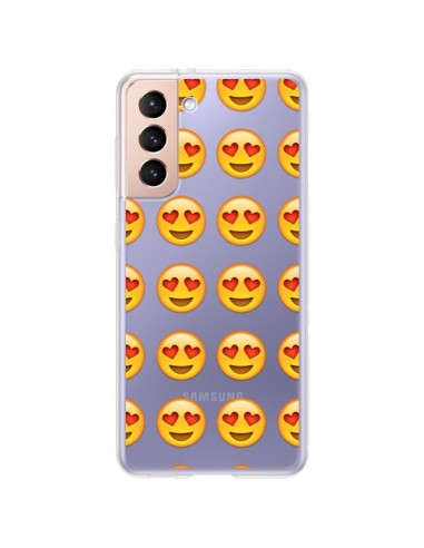 Coque Samsung Galaxy S21 Plus 5G Love Amoureux Smiley Emoticone Emoji Transparente - Laetitia