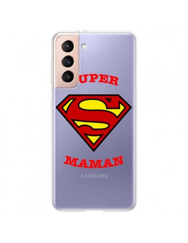 Coque Samsung Galaxy S21 Plus 5G Super Maman Transparente - Laetitia