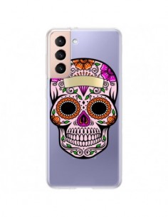 Coque Samsung Galaxy S21 Plus 5G Tête de Mort Mexicaine...