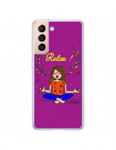 Coque Samsung Galaxy S21 Plus 5G Fille Relax Zen Yoga -...