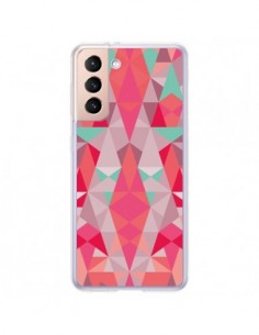 Coque Samsung Galaxy S21 Plus 5G Azteque Rouge - Leandro...