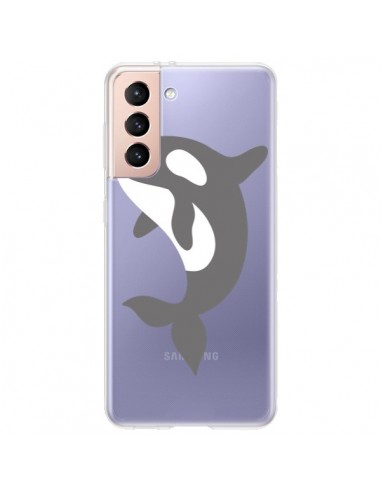 Coque Samsung Galaxy S21 Plus 5G Orque Orca Ocean Transparente - Petit Griffin