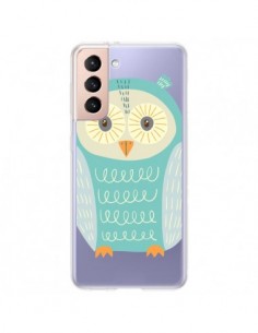 Coque Samsung Galaxy S21 Plus 5G Hibou Owl Transparente -...