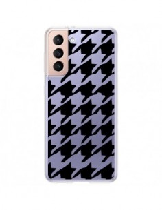 Coque Samsung Galaxy S21 Plus 5G Vichy Gros Carre noir...