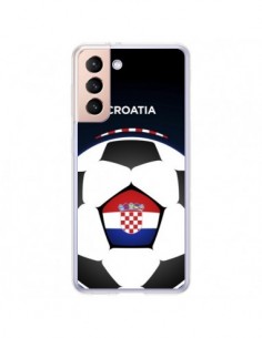 Coque Samsung Galaxy S21 Plus 5G Croatie Ballon Football...