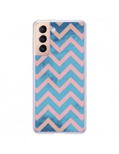Coque Samsung Galaxy S21 Plus 5G Azteque Chevron Sunset -...