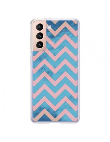 Coque Samsung Galaxy S21 Plus 5G Azteque Chevron Sunset - Mary Nesrala